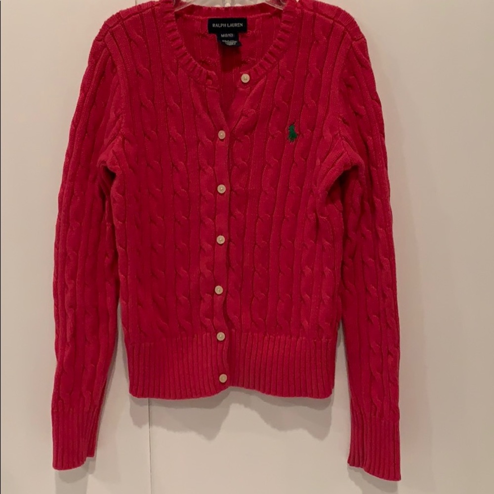 Girls Ralph Lauren Pink Cardigan Size: M(8/10)